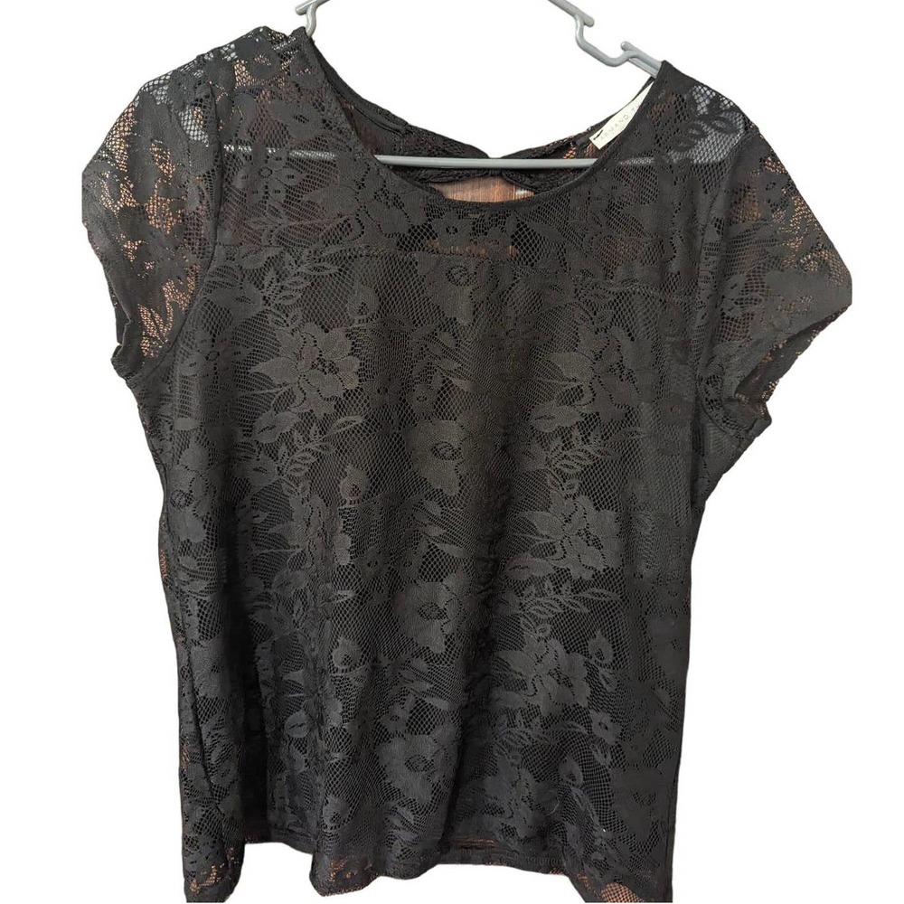 Armand Thiery Black Lace Dress Top